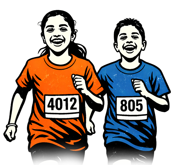 Girl & Boy Children running at World Unity Run 2025